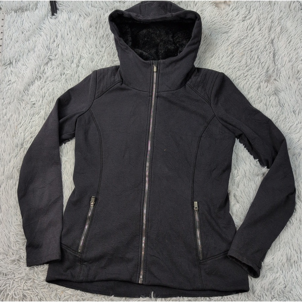 Athleta Sweatshirt Womens M Hoodie Zip Up Pockets Athletic Soft Warm Cozy